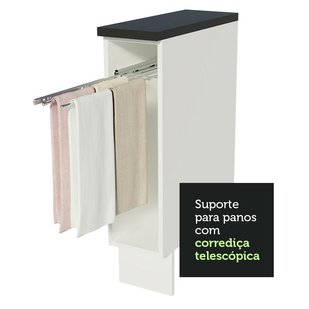 Balcão Armário de Cozinha Porta Pano 100% MDF Branco Acordes Madesa