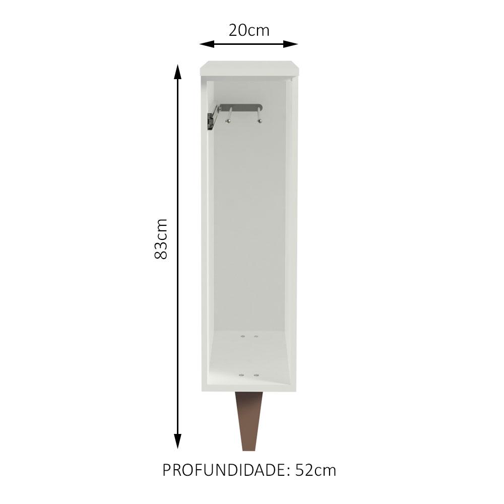 Balcão Armário de Cozinha Porta Pano Branco Reims Madesa