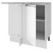 Balcão Armário de Cozinha de Canto 1 Porta Branco Glamy Madesa