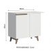Balcão Armário de Cozinha de Canto 1 Porta Branco Reims Madesa