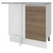 Balcão Armário de Cozinha de Canto 1 Porta Branco/Rustic Glamy Madesa