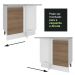 Balcão Armário de Cozinha de Canto 1 Porta Branco/Rustic Glamy Madesa