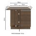 Balcão Armário de Cozinha de Canto 1 Porta Rustic Glamy Madesa