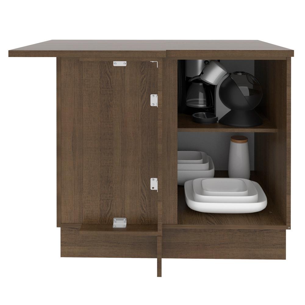 Balcão Armário de Cozinha de Canto 1 Porta Rustic Glamy Madesa