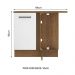Balcão Armário de Cozinha de Canto 1 Porta Rustic/Branco Agata Madesa