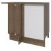 Balcão Armário de Cozinha de Canto 1 Porta Rustic/Branco Glamy Madesa