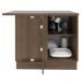 Balcão Armário de Cozinha de Canto 1 Porta Rustic/Branco Glamy Madesa