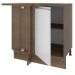 Balcão Armário de Cozinha de Canto 1 Porta Rustic/Branco Glamy Madesa