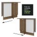 Balcão Armário de Cozinha de Canto 1 Porta Rustic/Branco Glamy Madesa