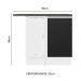 Balcão Armário de Cozinha de Canto 100% MDF 1 Porta Branco/Preto Acordes Madesa