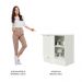 Balcão Armário de Cozinha de Canto 100% MDF com Tampo 1 Porta Branco/Rustic Smart Madesa