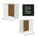 Balcão Armário de Cozinha de Canto 100% MDF com Tampo 1 Porta Branco/Rustic Smart Madesa
