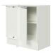 Balcão Armário de Cozinha de Canto 100% MDF com Tampo Branco Smart Madesa