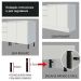 Balcão Armário de Cozinha de Canto 100% MDF com Tampo Branco Smart Madesa