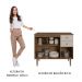 Balcão Gabinete 3 Portas 2 Gavetas Rustic/Crema Gourmet Madesa