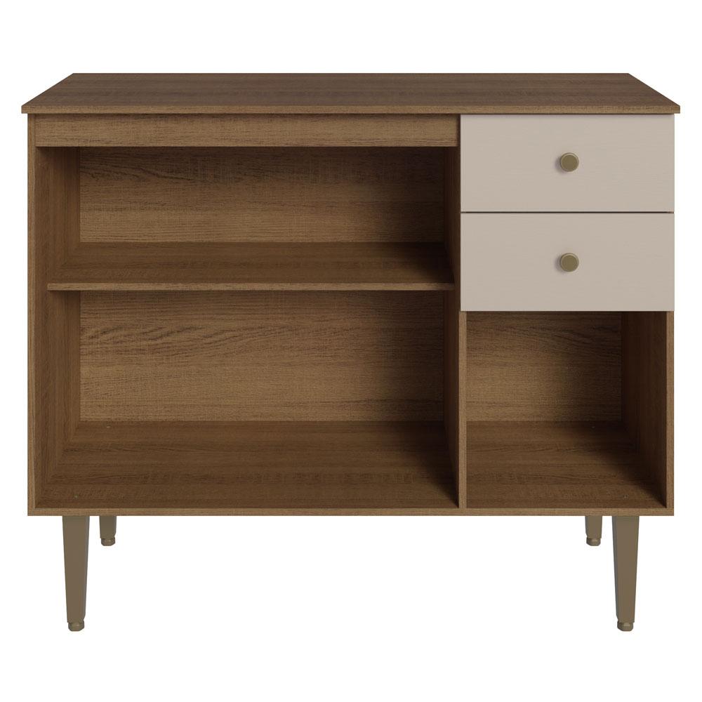 Balcão Gabinete 3 Portas 2 Gavetas Rustic/Crema Gourmet Madesa