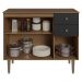 Balcão Gabinete 3 Portas 2 Gavetas Rustic/Preto Gourmet Madesa