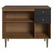 Balcão Gabinete 3 Portas 2 Gavetas Rustic/Preto Gourmet Madesa