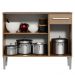 Balcão Gabinete Armário de Cozinha 3 Portas e 1 Gaveta Rustic Emilly Madesa