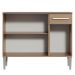 Balcão Gabinete Armário de Cozinha 3 Portas e 1 Gaveta Rustic Emilly Madesa