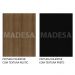 Balcão Gabinete Armário de Cozinha 3 Portas e 1 Gaveta Rustic/Preto Emilly Madesa