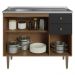 Balcão Gabinete com Pia 3 Portas e 2 Gavetas 105cm Rustic/Preto Gourmet Madesa