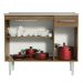 Balcão Gabinete com Pia Armário de Cozinha 3 Portas e 1 Gaveta 105cm Rustic Emilly Madesa