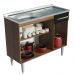 Balcão Gabinete com Pia Armário de Cozinha 3 Portas e 1 Gaveta 105cm Rustic/Preto Emilly Madesa