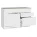 Balcão Gabinete de Pia 120 cm 1 Portas e 2 Gavetas (Com Tampo) Branco Stella Madesa
