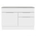 Balcão Gabinete de Pia 120 cm 1 Portas e 2 Gavetas (Com Tampo) Branco Stella Madesa