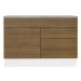 Balcão Gabinete de Pia 120 cm 1 Portas e 2 Gavetas (Com Tampo) Branco/Rustic Stella Madesa