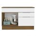 Balcão Gabinete de Pia 120 cm 1 Portas e 2 Gavetas (Com Tampo) Rustic/Branco Stella Madesa