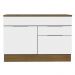Balcão Gabinete de Pia 120 cm 1 Portas e 2 Gavetas (Com Tampo) Rustic/Branco Stella Madesa