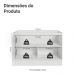 Balcão Gabinete de Pia 120 cm (Sem Tampo) Branco/Azul Vik Madesa