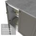 Balcão Gabinete de Pia 120 cm (Sem Tampo) Branco/Cinza Vik Madesa