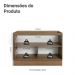 Balcão Gabinete de Pia 120 cm (Sem Tampo) Rustic/Azul Vik Madesa