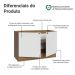 Balcão Gabinete de Pia 120 cm (Sem Tampo) Rustic/Branco Vik Madesa