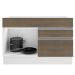 Balcão Gabinete de Pia Armário de Cozinha 1 Porta e 2 Gavetas Branco/Rustic Glamy Madesa