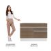 Balcão Gabinete de Pia Armário de Cozinha 1 Porta e 2 Gavetas Branco/Rustic Glamy Madesa
