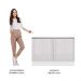 Balcão Gabinete de Pia Armário de Cozinha 100% MDF 120 cm 2 Portas (Sem Tampo e Pia) Portas Branco Brilho Acordes Madesa