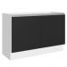 Balcão Gabinete de Pia Armário de Cozinha 100% MDF 120 cm 2 Portas Branco/Preto Acordes Madesa