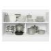 Balcão Gabinete de Pia Armário de Cozinha 100% MDF 120 cm 2 Portas Branco/Preto Acordes Madesa