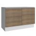Balcão Gabinete de Pia Armário de Cozinha 100% MDF 120 cm 2 Portas Branco/Rustic Acordes Madesa