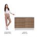 Balcão Gabinete de Pia Armário de Cozinha 100% MDF 120 cm 2 Portas Branco/Rustic Acordes Madesa