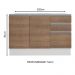 Balcão Gabinete de Pia Armário de Cozinha 100% MDF 120 cm 3 Portas e 2 Gavetas Branco/Rustic Acordes Madesa