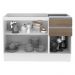 Balcão Gabinete de Pia Armário de Cozinha 100% MDF 120 cm 3 Portas e 2 Gavetas Branco/Rustic Acordes Madesa
