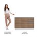 Balcão Gabinete de Pia Armário de Cozinha 100% MDF 120 cm 3 Portas e 2 Gavetas Branco/Rustic Acordes Madesa