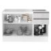 Balcão Gabinete de Pia Armário de Cozinha 100% MDF 120 cm 3 Portas e 2 Gavetas Portas Branco Brilho Acordes Madesa