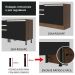 Balcão Gabinete de Pia Armário de Cozinha 120 cm 1 Porta 2 Gavetas Rustic/Preto Glamy Madesa