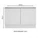 Balcão Gabinete de Pia Armário de Cozinha 120 cm 2 Portas Branco Glamy Madesa